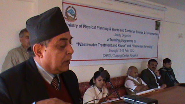 Report on CSE Training programme on 'Sustainable Water Management' for engineers of Ministry of Physical Planning and Works, Government of Nepal February 12-15, 2012