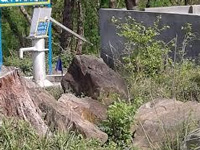 Hand pump water full of iron content in Bangana