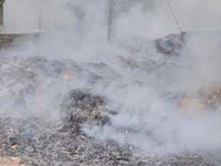 For all the pledges on environment, dry waste still burnt inside Company Bagh