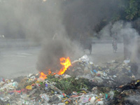 Burning of trash, plastic poses health risk in ITI Layout