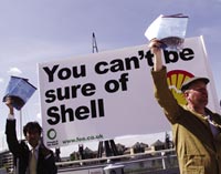 Shell under fire