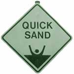 Waterless quicksand