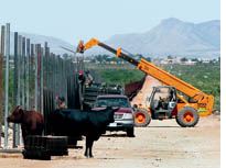 Fences along Mexico US border  