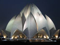 Solar power for Lotus temple