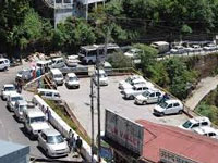 Pedalling hard for bicycles on Mall Road in Mussoorie