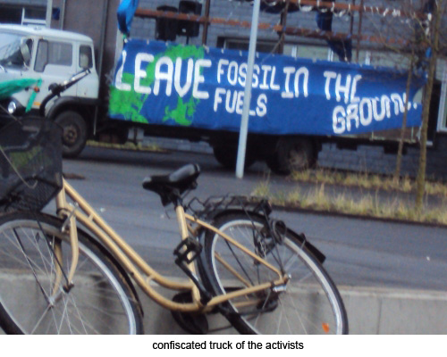 confiscated truck of the activists